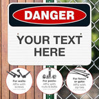 Custom Danger Sign, OSHA Sign, 18x24 Inches, 3M EGP Reflective .080 Aluminum, Fade Resistant, Indoor/Outdoor Use, Made in USA