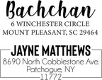 Custom Return Address Stamp - Personalized Self Inking, Wood Handle, or Embosser Seal - 10 Designs - Calligraphy or Modern Script - 4913 - Wedding, Business, Gift