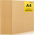 EUSOAR Kraft Notebooks, 12 Packs Large A4 8.5" x 11"，40 Sheets/ 80 Pages Journals in Bulk for Writing, Blank Paper Sketchbooks Composition Travel Journal Notebook Set for Office Work