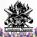 Personalized Baseball Metal Sign Custom Baseball Signs Wall Art, Custom Name Sign for Player, Boys Room Decor, Sports Wall Decor, Gift for Boys, Team, Dad, Man