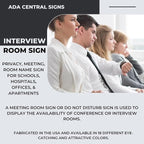 ADA CENTRAL SIGNS - 6" X4" Interview Room Sign - ADA Compliant Tactile Graphics Grade 2 Braille Text Acrylic Wall Sign | Privacy, Meeting, Room Name Sign for Schools, Hospitals, Offices, & Apartments