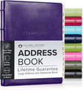Gallery Leather Desk Address Book - 9" x 7" - Acadia Plum