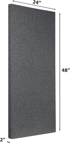 ATS Acoustics Home Office Residential Acoustic Treatment Room Kit Sound Absorbing Acoustic Panel 6 Pack for 50-100 Sq Ft (Charcoal)