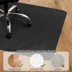Office Chair Mat for Hard Floor, 48"x36" Computer Chair Mat, Multi-Purpose Desk Floor Protector for Work, Home, Gaming