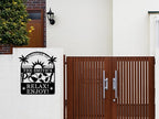 Personalized Pool Sign, Pool Gift, Custom Pool Decor, Custom Metal Pool Sign, Bar Wall Decor, Swimming Pool Metal Sign, Personalized Palm Tree Metal Sign, Custom Metal Sign, Housewarming Gift