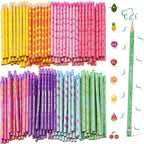 Leinuosen 100 Pcs Scented Pencils Bulk for Kids Inspirational Cute Fun Wood Smelly Pencils with Erasers Fruit Elements for School Classroom Office Students