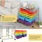 Giantex 12 Drawer Rolling Storage Cart Tools Scrapbook Paper Office School Organizer