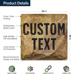 Custom Sign, Custom Street Sign, 11 Font Colors, 13 Font Styles, 4 Hole Options, 22 Sizes, 36x36 Inches, Rust Free DiBound, Fade Resistant, Made in USA by My Sign Center (Stone)