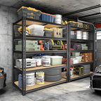 ZEUKMXOO Garage Racks for Storage，5-Tier Adjustable Garage Shelving Storage Shelves,2400LBS Capacity Heavy Duty Shelving for Carport Warehouse Basement,72" H x40 W x20 D