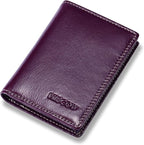 Leather Business Card Case Holder for Men & Women, Italian Calfskin
