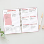 Undated Weekly Planner- Weekly Goals Notebook, A5 To Do List Planner, Habit Tracker Journal with Spiral Binding, 5.7 x 8.0 inches