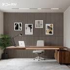 TO-TH Wood-Look Acoustic Wall Panels, 10 Pack 47.2” x 23.6” Sound Panels, Decorative Wood Panels for Wall Sound Dampening Panels for Home, Office, Basement, Walnut with Mitered Edges