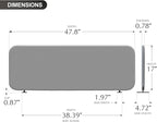 DECOLAB Desk Dividers, Portable Table Partition Screen Panel for Office, Workspace, Classroom, Student, Freestanding, Scratch Resiatance, 48"x18", Steel