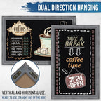HBCY Creations Rustic Grey Wooden Magnetic Wall Chalkboard, Extra Large Size 24" x 36", Framed Decorative Chalkboard - Great for Kitchen Decor, Weddings, Restaurant Menus and More! (24" x 36")