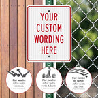Custom Sign, Personalized Metal Signs, Customize for Office, Business, Workplace, office, Home, Airbnb, Delivery Signs, 24x30 Inches, 3M EGP Reflective .080 Aluminum, Made in USA