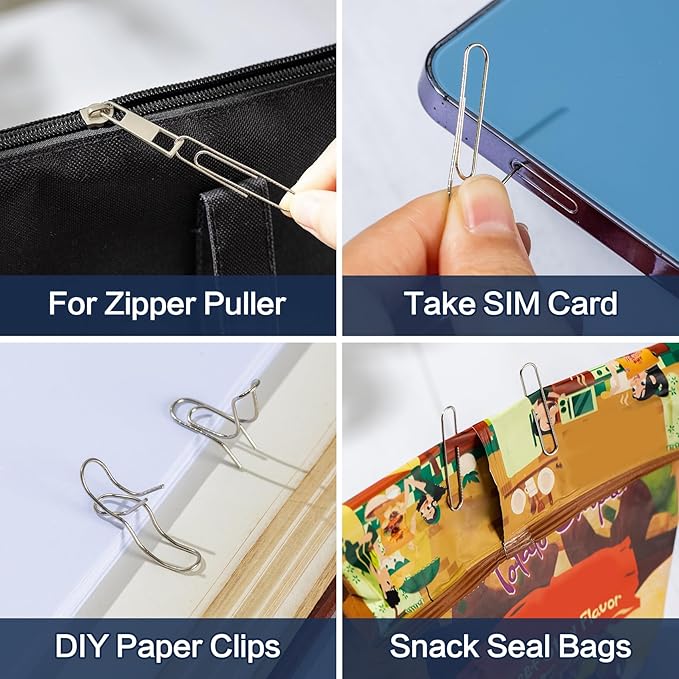Deli #1 Nonskid Paper Clips, 600 Medium Paper Clips, 6 Boxes of 100 Each, Silver