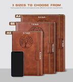 Biuwory Lined Journal Notebook for Women Men,256 Pages B5 Large Hardcover Leather Journals for Writing,Travel,Business,Work & School,College Ruled Notebooks for Note Taking,Diary Notepad 7.8"×10.2"