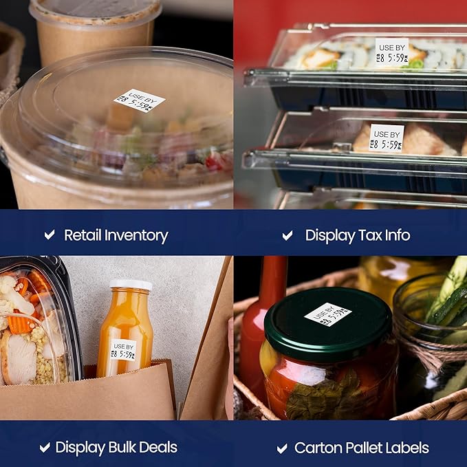 Perco USE by Labels for Monarch 1136 Price Gun - 8 Rolls, 14,000 Marking Labels - with Bonus Ink Roll Included