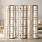 VEVOR Room Divider, 6 Panel Japanese Room Divider, Wood Folding Privacy Screen Indoor, Partition Dividers Portable Decoration Screens, for Room Separation Home Office Restaurant & Bedroom(Natural)