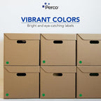 Perco Green 1-Inch Perforated Circle Dot Sticker Labels — 10 Rolls, 10,000 Round Stickers — with Permanent Adhesive for Inventory Management, Color Coding, Garage Sales, Crafts—Made in USA