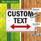 Custom Arrow,Custom Directional Sign, Two Way Arrow,18x24 Inches, 3M EGP Reflective, Rust Free .080 Aluminum, Fade Resistant, Made in USA by My Sign Center