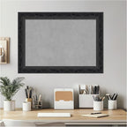 Amanti Art Black Framed Magnetic Board 20x28 Medium Vision Board for use with Magnets, 100% Metal Sheet to Display Items as Office Decor or for Home Organization in mudroom, Kitchen or Kids Room