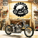 Custom Dirt Bike Metal Signs Personalized Motorcycle Name Sign Custom Garage Decor Motorbikes Wall Art Decor Motorcycle Sign Men Room Decorate Gifts for Men Husband Rider