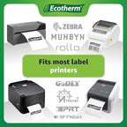 2"x1" Thermal Labels for Rollo, Munbyn, Zebra, Godex, Arkscan, iDPRT, Offnova Label Printers and More - White Paper Stickers - Small Multipurpose Labels | 15000 Labels | 6 Rolls | by Ecotherm