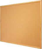 Quartet Cork Board, Bulletin Board, 4' x 3' Corkboard, Oak Finish Frame (304)
