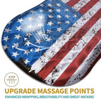 Hokafenle Ergonomic Mouse Pad Wrist Support with Massage Design, Wrist Rest Pain Relief Mousepad with Memory Foam&Non-Slip PU Base, Mouse Pads for Wireless Mouse & Desk (12x8 inch,USA Flag)