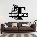 Custom Metal Signs | Personalized Monogram Name Sign | Outdoor Wall Art for Family Name | Custom Name Metal Sign, Last Name, Anniversary, Wedding Gifts for Women, Wife, Parents, couple (6'') (Design 3)