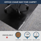 SALLOUS Chair Mat for Carpet, 48" x 36" Office Chair Mat for Carpeted Floors, Heavy Duty Vinyl Floor Mat with Grips, Carpeted Floor Protector Computer Desk Mat for Home Office (Black)