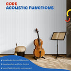 5 Pack Acoustic Panels,47.2x23.6x0.4 inch Acoustic Wall Panels,Large Soundproof Panels,Self-Adhesive Sound Proof Panels for Walls,Acoustic Treatment for Recording Studio&Office,White