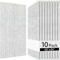 Olanglab Acoustic Wall Panels 10 Pack, 48 x 24 per Acoustic Panels Sound Absorbing, Decorative Sound Panels for Home Studio and Office, Silver Gray