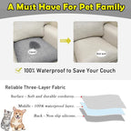 Couch Arm Covers, Waterproof Armrest Cover for Sofa, Armchair, Loveseat, Non-Slip Recliner Arm Cover, Sofa Arm Covers, Headrest Covers, Arm Chair Covers Set of 2 (Gray, 28"×24")