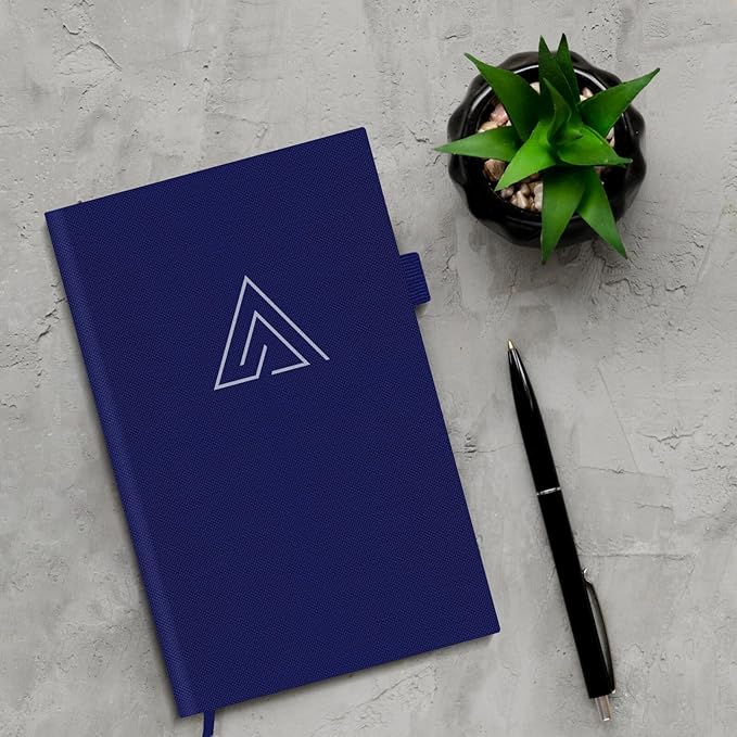 Self-Mastery Journal for Men - Gratitude and Productivity Journal for More Happiness, Positivity, Growth, Mindfulness, Self Care and Reflection - Guided Inspirational Journals for Men & Women (Blue)