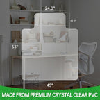 100pointONE Office Chair Mat for Hardwood Floor, 53" x 45" Clear Desk Chair Mat for Hard Floors, Easy Glide Computer Chair Floor Mat for Home Office Rolling Chairs