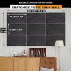 9 Pack Large Cork Board Bulletin Board for Wall 95x47in Self Adhesive Bulletin Board Felt Board for Office School Home Decorative Wall Decor(Size:Each 80x40cm/31.5x15.7 in,Color:Blue)