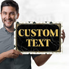 Custom Sign, Custom Street Sign, 11 Font Colors, 13 Font Styles, 4 Hole Options, 22 Sizes, 12x18 Inches, Rust Free DiBound, Fade Resistant, Made in USA by My Sign Center (Marble Tile)