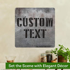 Custom Sign, Custom Street Sign, 11 Font Colors, 13 Font Styles, 4 Hole Options, 22 Sizes, 18x18 Inches, Rust Free DiBound, Fade Resistant, Made in USA by My Sign Center (Grunge Metal)