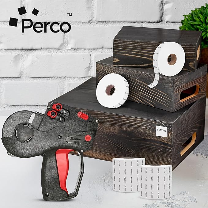 Perco Best by Labels for Monarch 1136 Price Gun - 8 Rolls, 14,000 Marking Labels