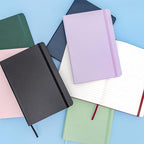 PAPERAGE Lined Journal Notebook, (Light Blue), 160 Pages, Medium 5.6 in x 8 in - 100 GSM Thick Paper – Hardcover Journaling Notebook for Work, School & Note Taking