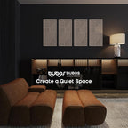 BUBOS 4 Pack Thickened Acoustic Panels, 23.6''x11.8'' Self-Adhesive Sound Absorbing Cavity Acoustic Wall Panels for Theater Studio Room Recording Room Gaming Room Meeting Rooms,VortexCore Camel