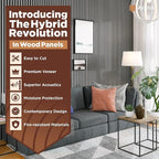 Avana Acoustic Wood Wall Panels – 94.4 x 12.6 Inch Gray Oak Acoustic Panels 4 PCs – Wall Panels For Interior Wall Decor For Homes, Offices, Studios – Pleasing Decorative Wood Panels For Wall