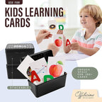 OFFILICIOUS Black Index Card Holder 4x6 - Index Card Box With Index Dividers, Ruled Cards & Stickers - Recipe & Flash Card Holder Box Organizer