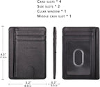 TOURSUIT Travel Minimalist Slim Front Pocket Wallet for Men Women, RFID Blocking Credit Card Holder Case (Lichee Black)