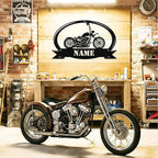 Custom Motorcycle Metal Sign Personalized Biker Name Signs Custom Garage Motorbikes Wall Art Motorcycle Sign Men Room Decor Gifts for Men Husband Rider