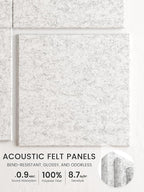 Bumusty Large Cork Board 47"x35" Alternative - 12 Pack Felt Wall Tiles with 70 Safe Removable Adhesive Tabs, 30 Pushpins, Cork Boards for Walls Pin Board Bulletin Board Office Decor (Marble Gray)