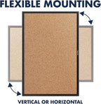 Quartet Cork Board, Bulletin Board, 8' x 4' Corkboard, Black Frame (2308B)