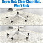 Placoot 48" x 36" Office Chair Mat for Carpeted Floors, 10 pounds Heavy Duty Crystal Clear Desk Chair Mat, Can be Used on Carpet or Hard Floor